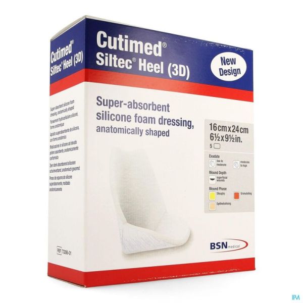 Cutimed Siltec Heel 3d 5pc