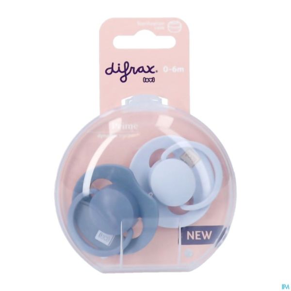 Difrax Dynamic Sucette 0-6m Prime Baby Blue/blue 2