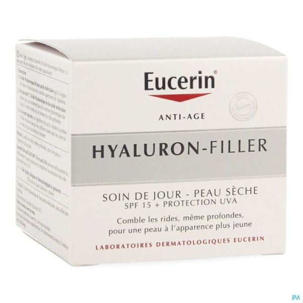 Eucerin Hyaluron Filler Crème de Jour Peaux Sèches Pot 50 Ml