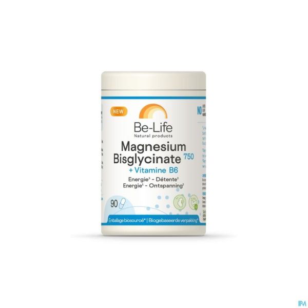 Magnésium Bisglycinate 750+vit B6 Be Life 90 Gélules
