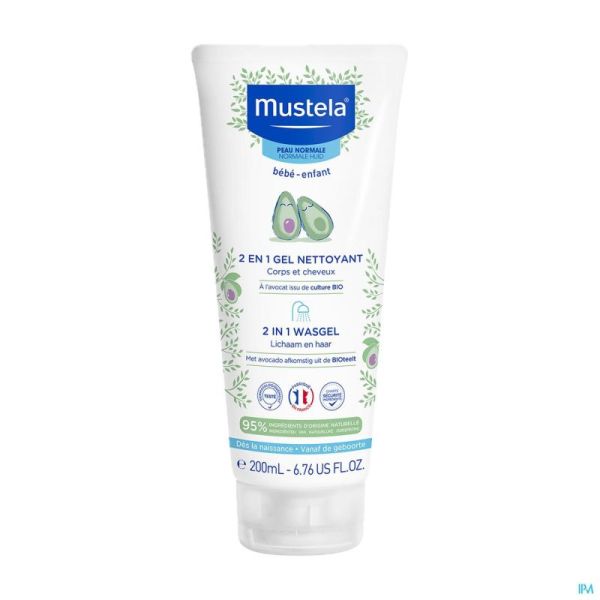 Mustela Bébé Shampooing Cheveux et corps 2-1 200 Ml