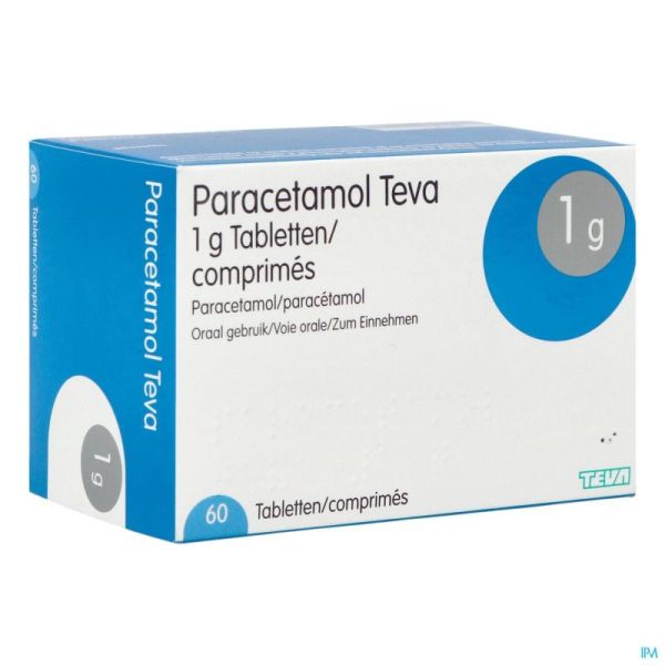 Paracetamol Teva 1g Comprimés 60 X 1g Blister