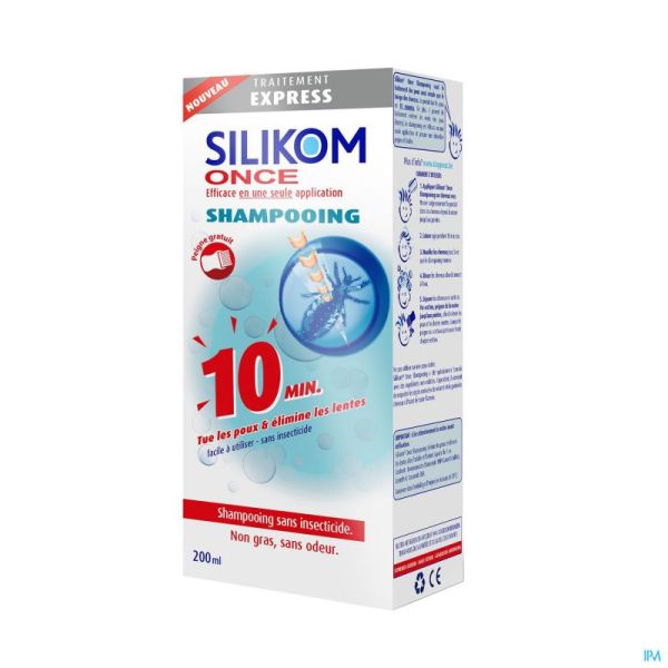 Silikom Once Shampooing Contre poux & lentes 200ml