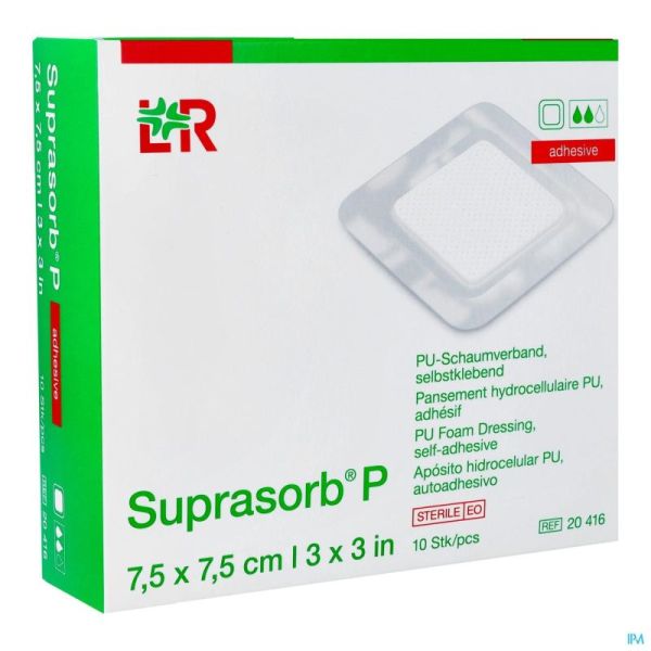 Suprasorb P Mousse Pu Adh Wcl 7,5x 7,5cm 10 20416