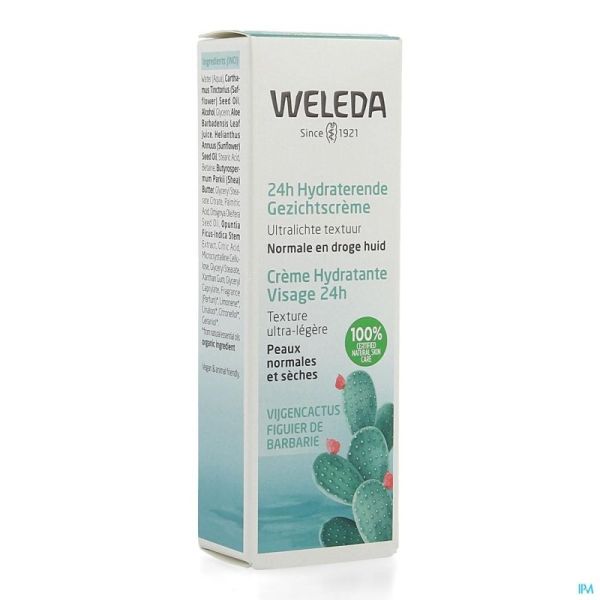 Weleda Crème Hydra Visage 24h Figuier Barb. 30ml