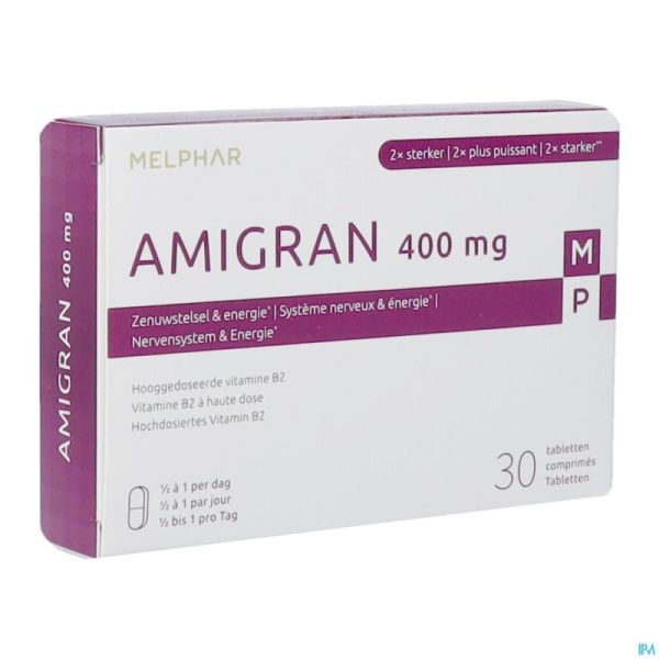 Amigran 400mg Comprimés 30
