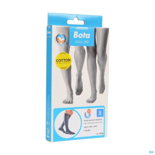 Bota Relax 280 Coton Bas Jarret Gris N5