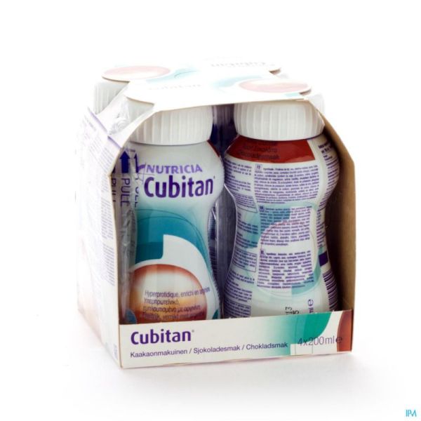 Cubitan Chocolat 200 Ml 4 Pièces