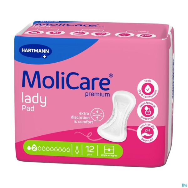 Molicare Premium Lady Pad 2 Drops 26,5x11cm 12