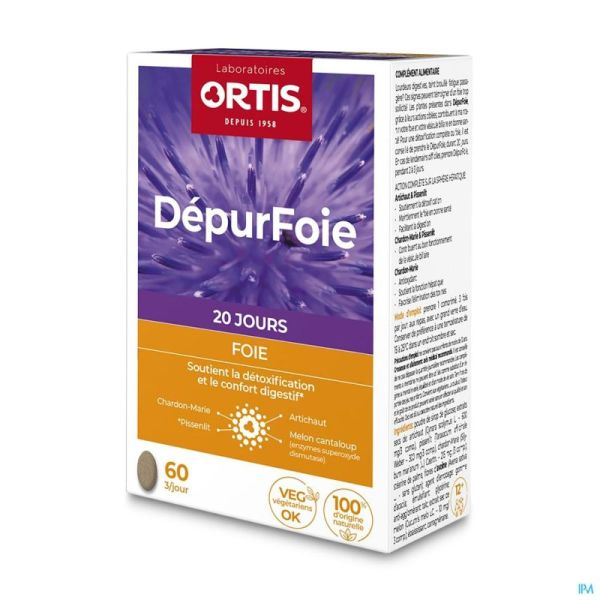 Ortis Methoddraine Dépuratif Foie 60 Comprimés