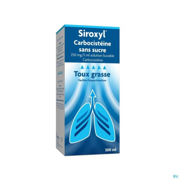 Siroxyl Carbocisteine 250mg/5ml Sans Sucre Sirop 300ml