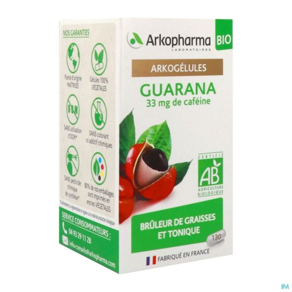 Arkogelules Guarana Bio Gélules 130