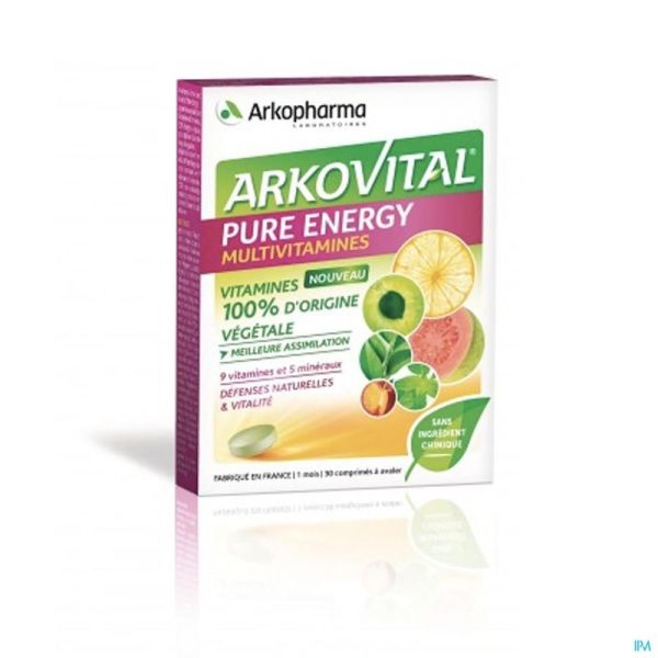 Arkovital Pure Energy 30 Comprimés
