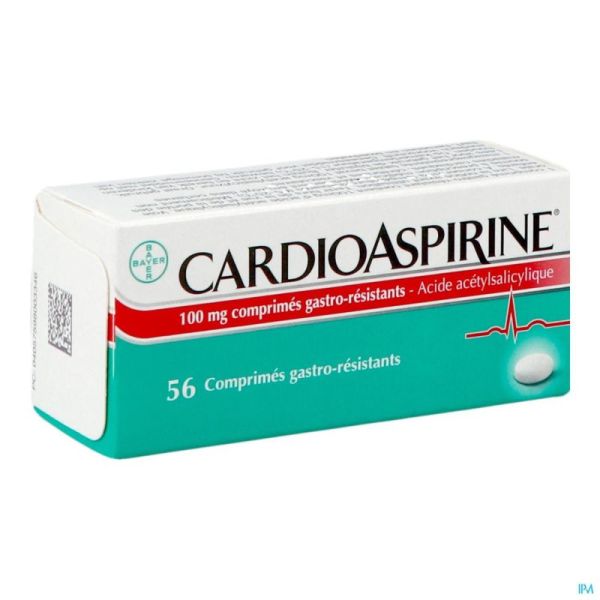 Cardioaspirine 56 Comprimés 100 Mg