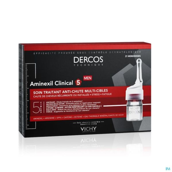 Dercos Aminexil Clinical 5 Homme 21 Ampoules