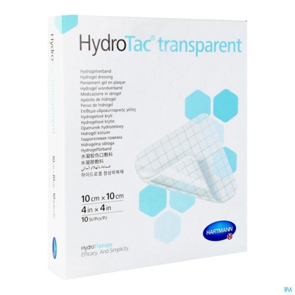 Hydrotac Transparent 10x10cm 10 6859060 Hartmann