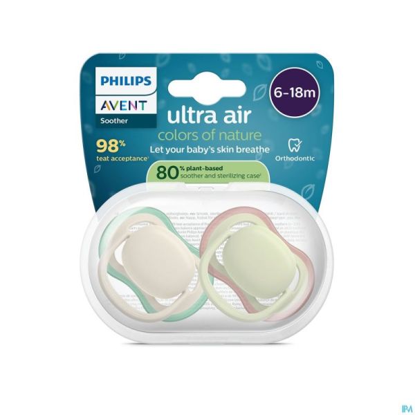 Philips Avent Sucette +6m Air Olive/beige 2