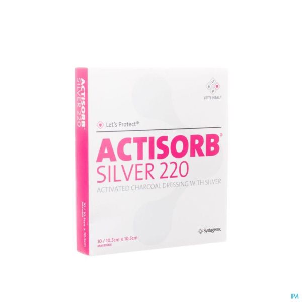 Actisorb Silver 220 Cp 10,5x10,5cm 10 Mas105de