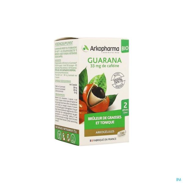 Arkogelules Guarana Bio Gélules 130