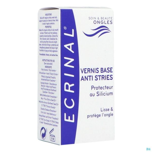 Ecrinal Vernis Base Ongles Anti-stries 1