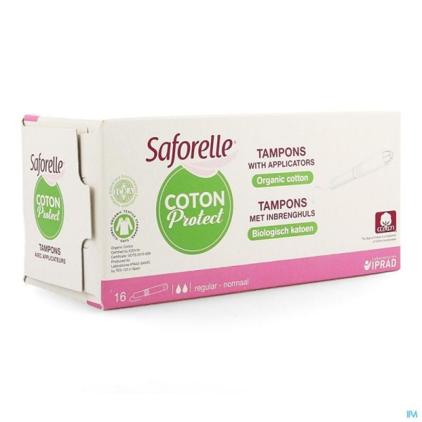 Saforelle Coton Protect Tampons Applicateurs Normal 16