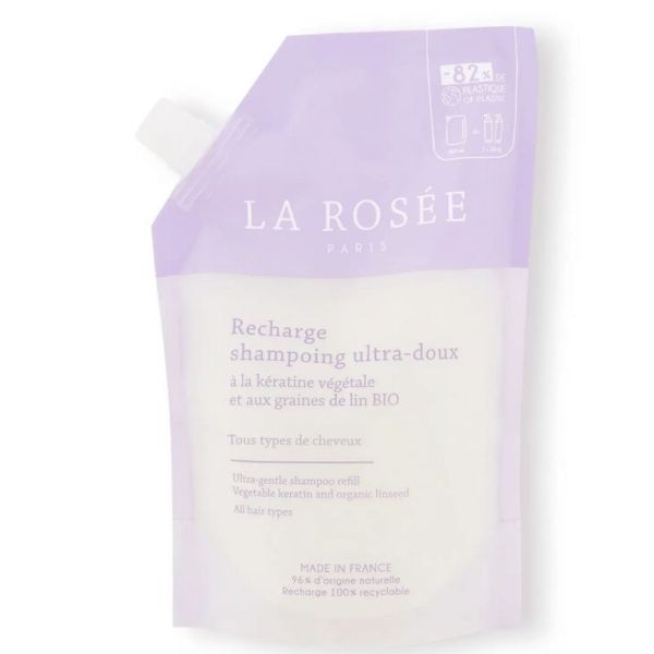 La Rosée Shampoing Ultra Doux à la Kératine et aux Graines de Lin Recharge 400ml