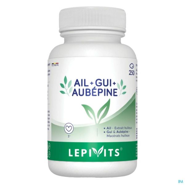 Lepivits Ail + Gui + Aubepine 250 Gélules