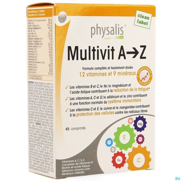 Physalis Multivit A-z Comprimés 45 