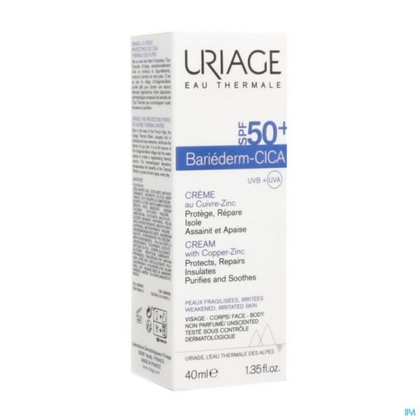 Uriage Bariederm Cica Crème Ip50+ 40ml