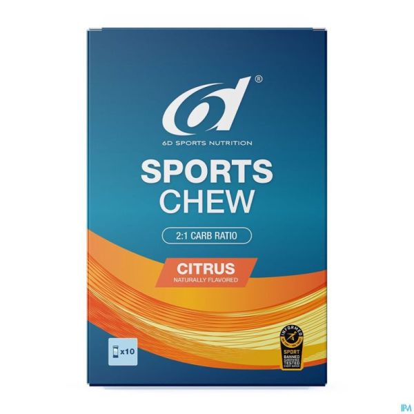 6d Sports Chew Citrus 10x38g