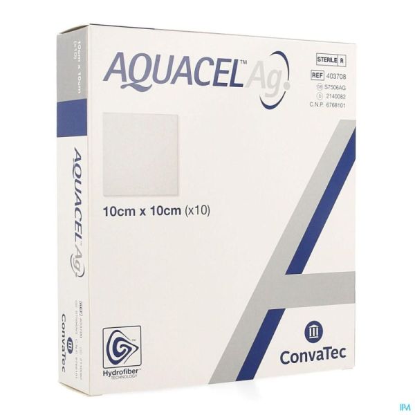 Aquacel Ag Ster 10x10cm 403708 10 Pièce