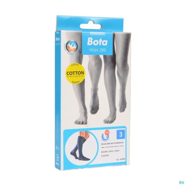 Bota Relax 280 Coton Bas Jarret Blue N3