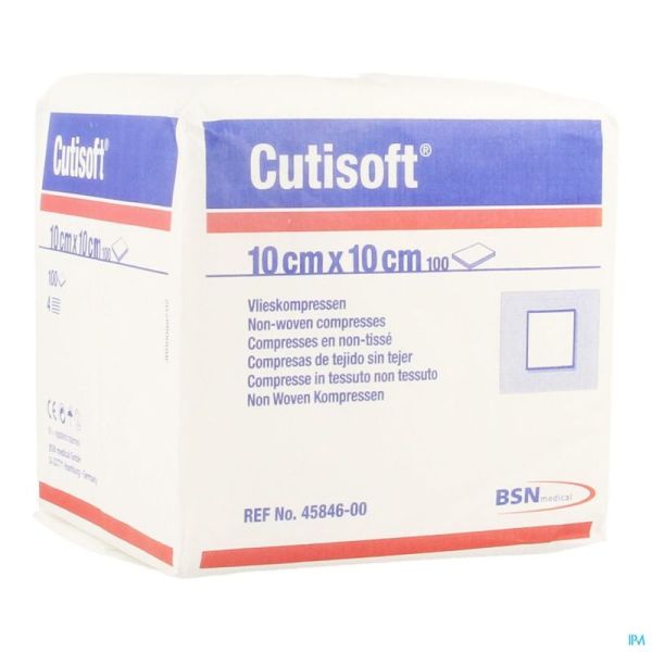Cutisoft N/st Non Woven 4pl 10,0x 10,0cm 100
