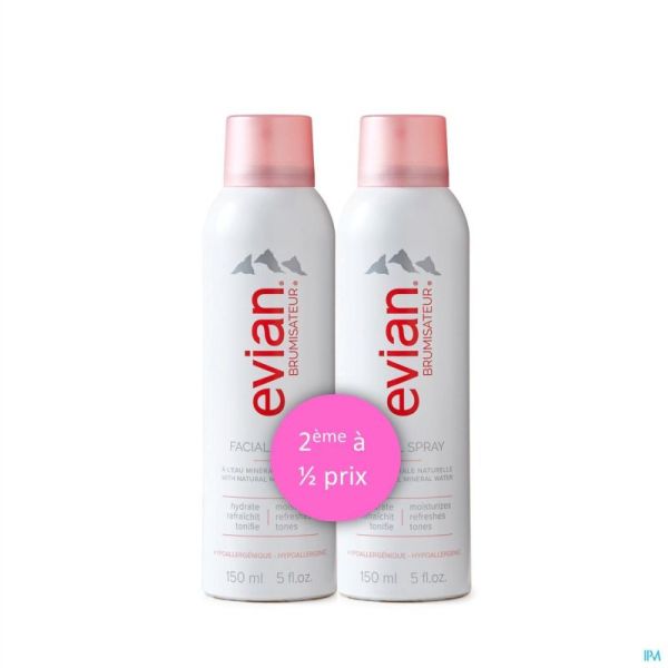 Evian Brumisateur Duo 2x150ml 2e-50%