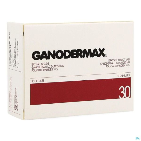 Ganodermax 30 Gélules 250 Mg