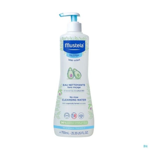 Mustela Eau Nettoyante Sans Rinçage Peaux Normales 750 Ml