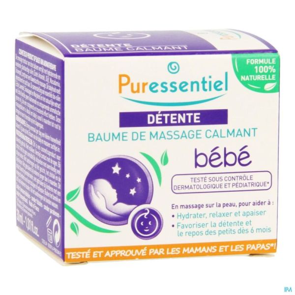 Puressentiel Détente Baume de Massage Calmant pour Bébé 30ml