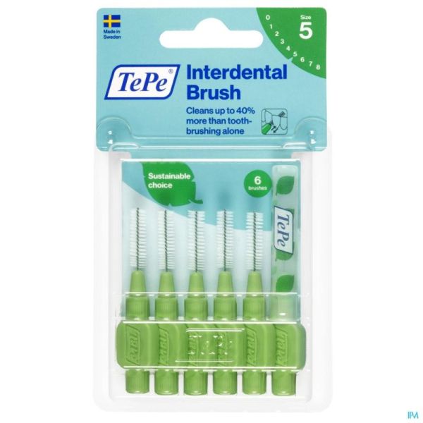 Tepe Interdental Brush 0,8mm Vert 6 Pièce