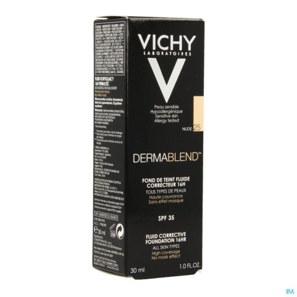Vichy Dermablend Fond de teintée Fluide Correcteur 25 Nude