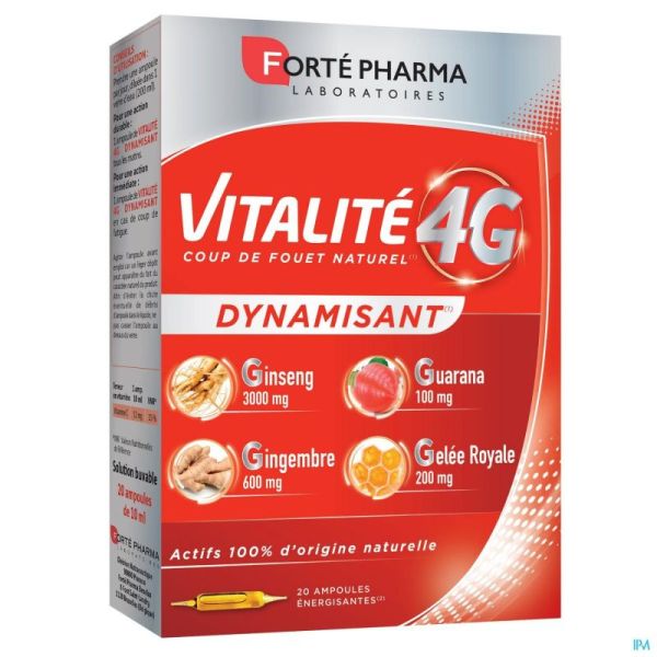 Vitalite 4g Forte Pharma  20 Ampoules 10 Ml