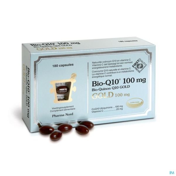 Bio-q10 Gold 180 Gélules 100 Mg