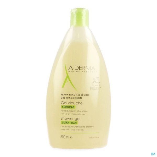 Gel douche surgras à l'avoine Rhealba 500ml