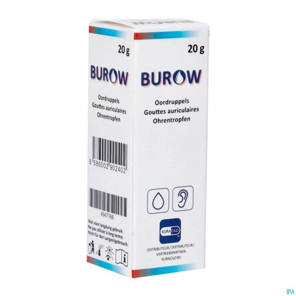 Gouttes Auriculaires Burow 20g Kuracilo