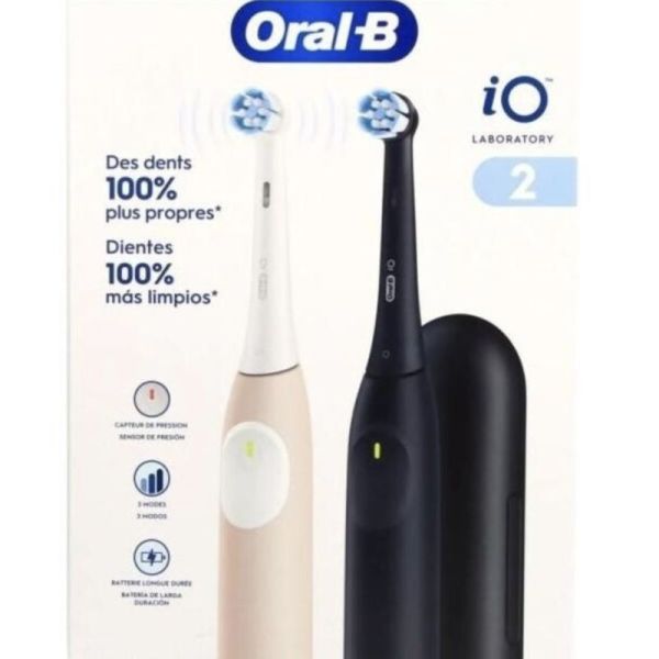 Oral-b Io Labo 2 Duo Pack Black/pink Handle + Tc