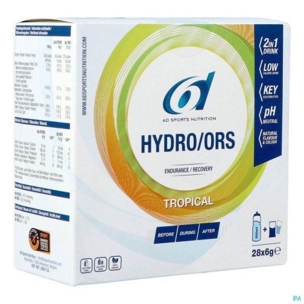 6d Hydro Ors Tropical Sachets 28x6g