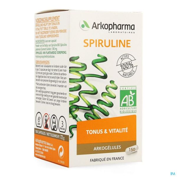 Arkogelules Spiruline Bio Gélules 150