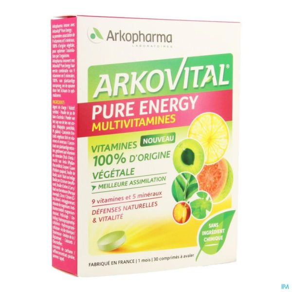 Arkovital Pure Energy 30 Comprimés