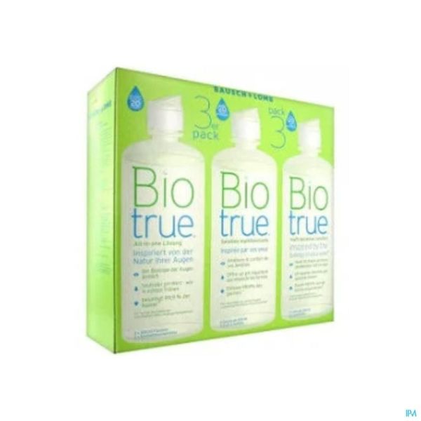 Biotrue Solution Multifonctions 3x300ml +3 Lenscase