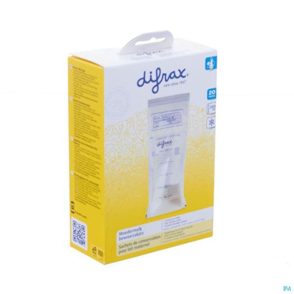 Difrax Btob Sachets Conservation Lait Maternel 2 Pièces