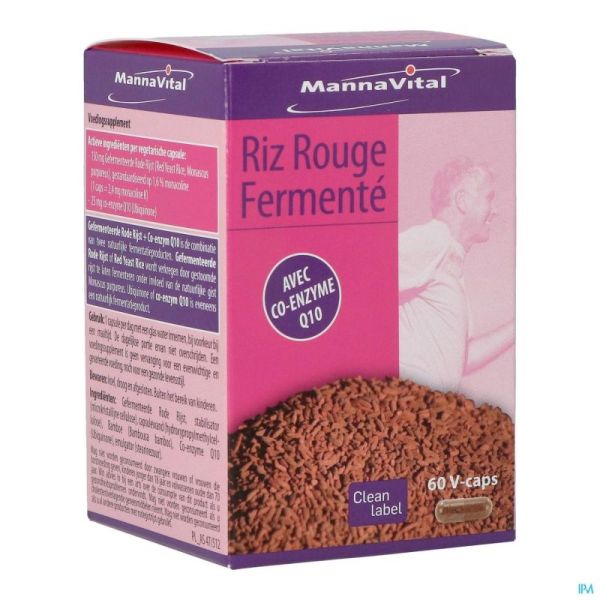 Mannavital Riz Rouge Fermente V-gélules 60